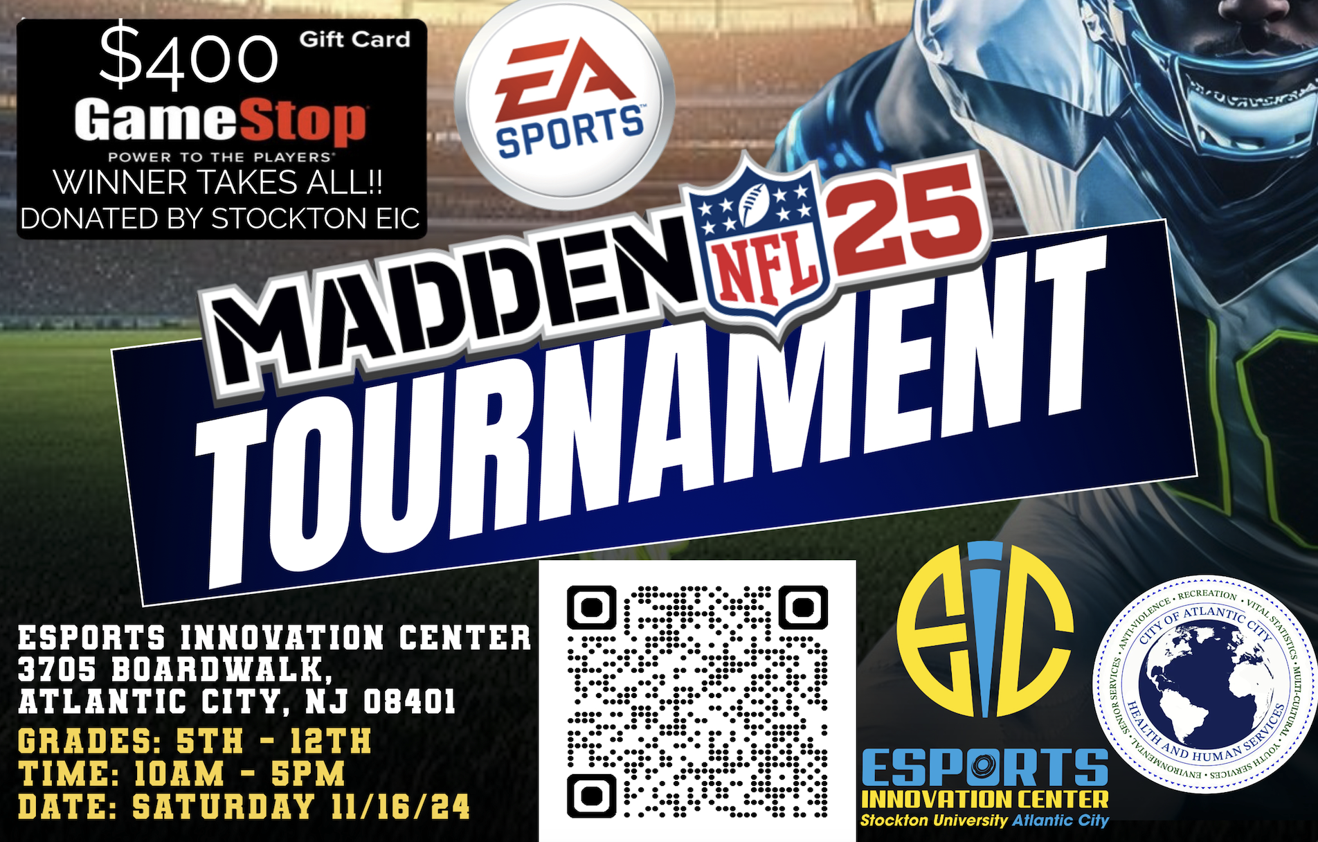 City of Atlantic City Anti Violence Youth Initiative Madden Tournament